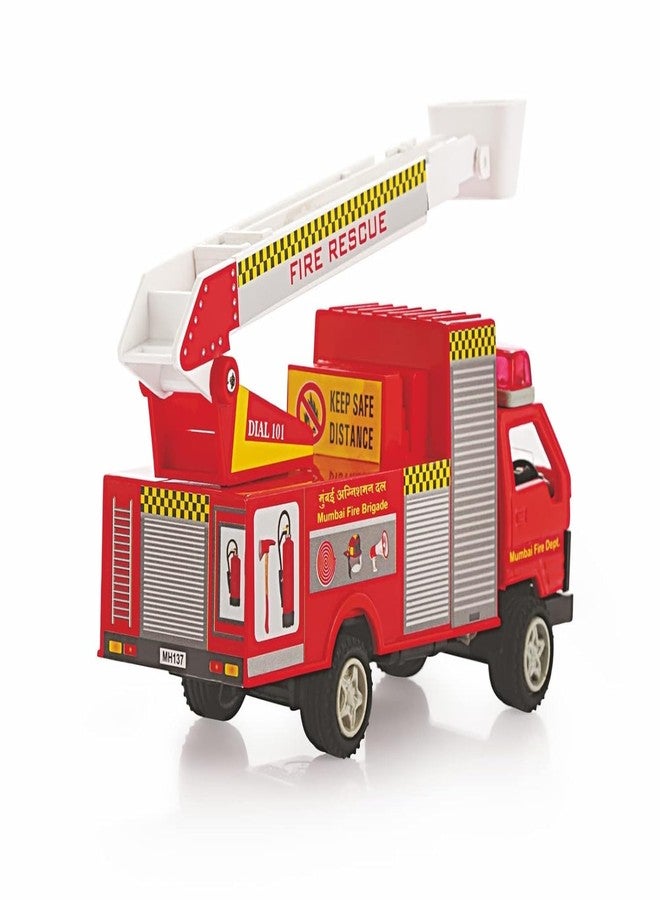 Toyscape Fire Brigade | Pull Back Fire Truck Toy For Kids 3+, Multicolor - Image 2